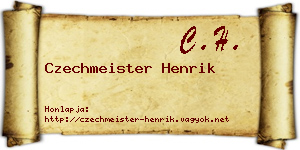 Czechmeister Henrik névjegykártya