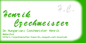 henrik czechmeister business card